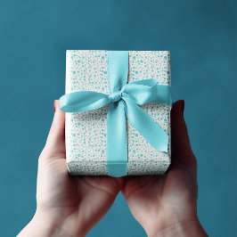 Papel De Regalo Elegantes puntos aleatorios de Polka Azul