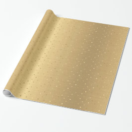 Papel De Regalo Elegantes puntos de Polka Oro