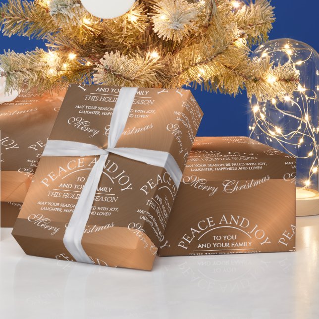 Papel De Regalo Elegantes Rosas Navidades de oro (Vacaciones)