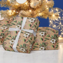 Papel De Regalo Elegantes Rosas Rústicos de Kraft