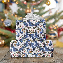Papel De Regalo Elegantes vacaciones de Navidades azules