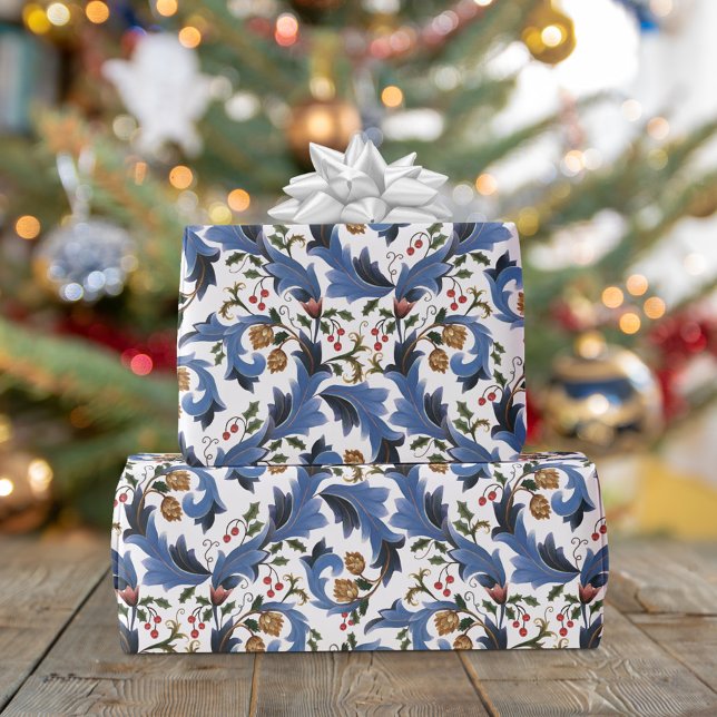 Papel De Regalo Elegantes vacaciones de Navidades azules (Subido por el creador)
