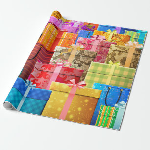 Papel De Regalo Elegantes y coloridos regalos de compras de vacaci