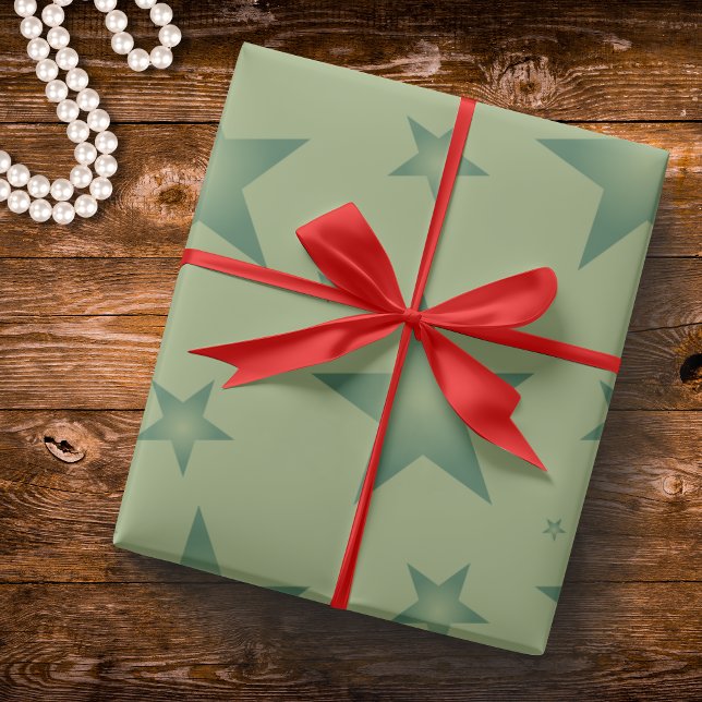 Papel De Regalo Elegantes y sofisticadas estrellas oliva sobre ver (Subido por el creador)