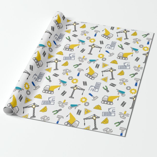 Papel De Regalo Elementos de construcción (Desenrollado)