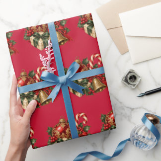 Papel De Regalo Elementos de decoraciones de Navidad