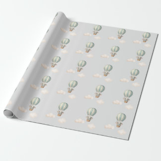 Papel De Regalo Elephant Air Balloon Baby Shower