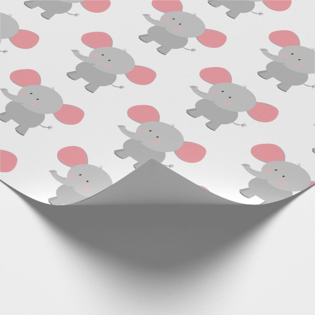 Papel De Regalo Elephant Wraping Paper Boy Chica (Esquina)