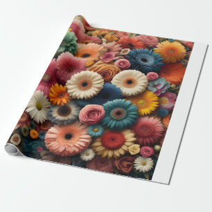 Papel De Regalo Elevar tu espacio de color Gerbera Daisy Floral