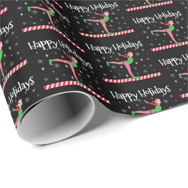 Papel De Regalo Elf, Navidades de gimnasia chicas (Esquina del rollo)