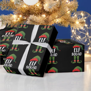 Papel De Regalo Elf Squad Funny Familiar Coincidiendo con Navidade
