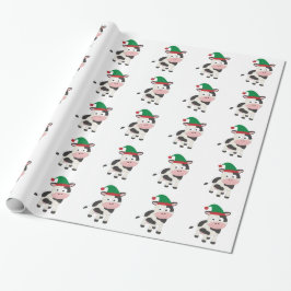 Papel De Regalo Elfo de Navidad de Vaca