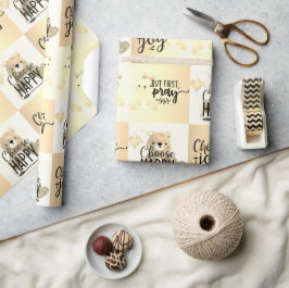 Papel De Regalo Elige Feliz; Elige Alegría; Pero Reza