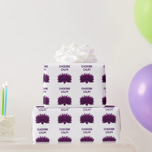 Papel De Regalo Elige Flor de Loto Púrpura Tranquila