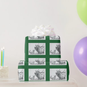 Papel De Regalo Elk y Fox navidades