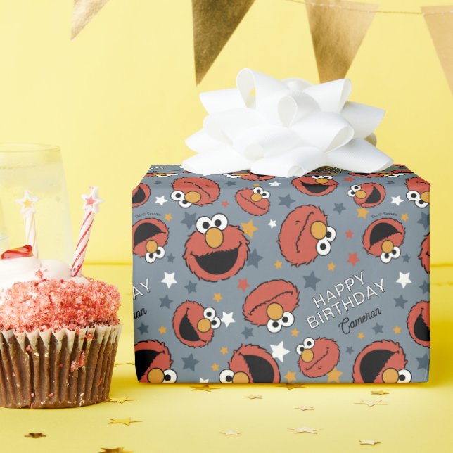 Papel De Regalo Elmo | Patrón Estelar de Elmo (Fiesta de cumpleaños )
