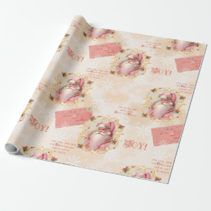 Papel De Regalo Embalaje de regalo de fresa dulce de Santa