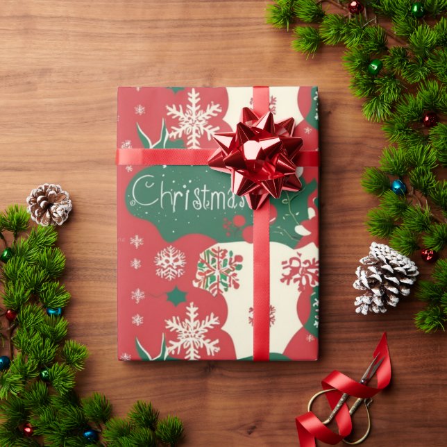Papel De Regalo Embalaje de regalos de Navidades personalizados (Regalo de vacaciones)