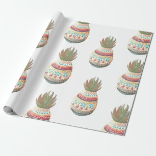 Papel De Regalo Embalaje del navidad de la piña