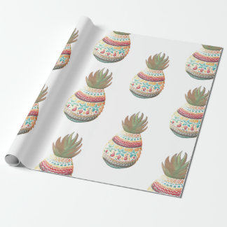 Papel De Regalo Embalaje del navidad de la piña