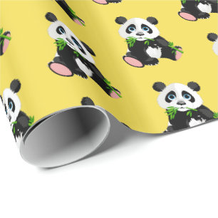 Papel De Regalo Embalaje del oso de la Papel-Panda