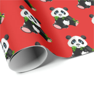 Papel De Regalo Embalaje del oso de la Papel-Panda