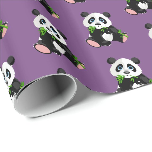 Papel De Regalo Embalaje del oso de la Papel-Panda (Esquina del rollo)