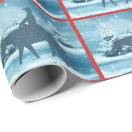 Papel De Regalo Embalaje occidental de la escena del invierno del