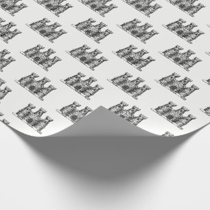 Papel De Regalo Emblema de castillo heráldico vintage escudo de ar