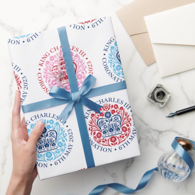 Papel De Regalo Emblema de CORONACIÓN KING CHARLES III (Regalar)