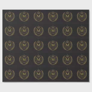 Papel De Regalo "Emblema Real NMKY – Diseño de Cresta con Monogram
