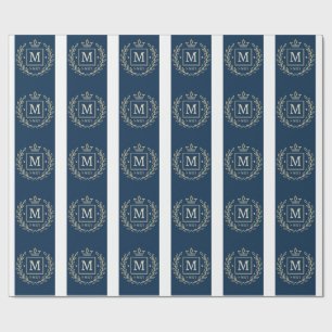 Papel De Regalo "Emblema Real NMKY – Diseño de Cresta con Monogram