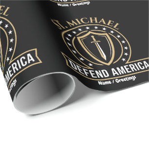 Papel De Regalo Emblema táctico Escudo Defiende América San Miguel
