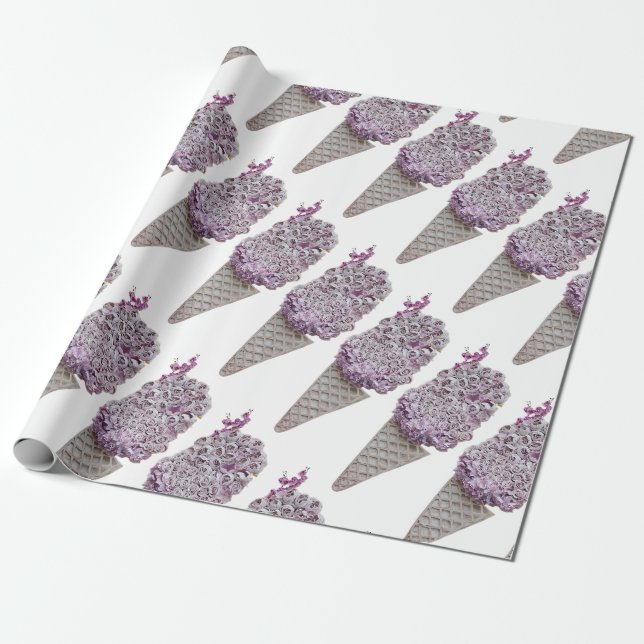 Papel De Regalo embudo Rosa (Desenrollado)