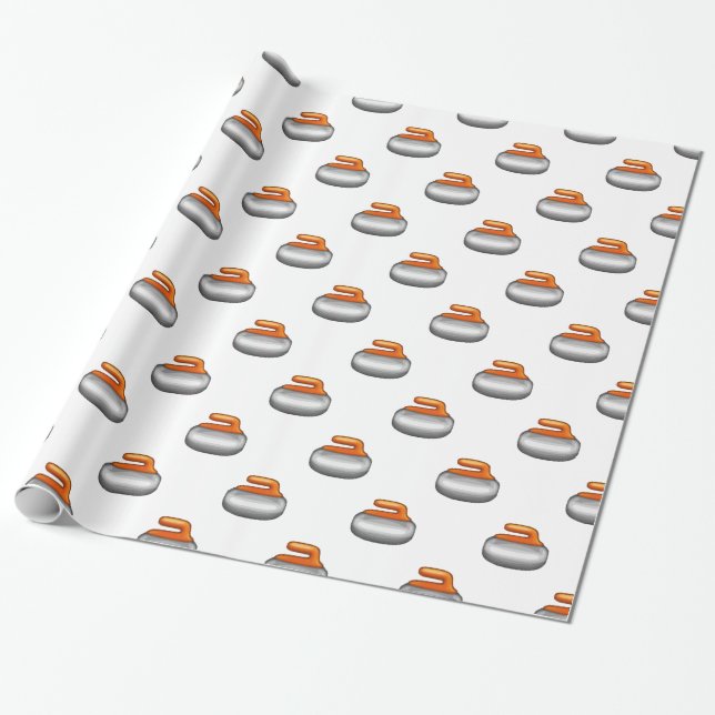 Papel De Regalo Emoji Curling Stone (Desenrollado)