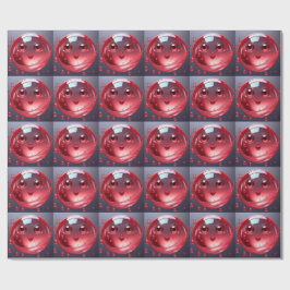 Papel De Regalo Emoji de burbujas de agua roja