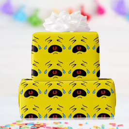 Papel De Regalo Emoji de cara triste