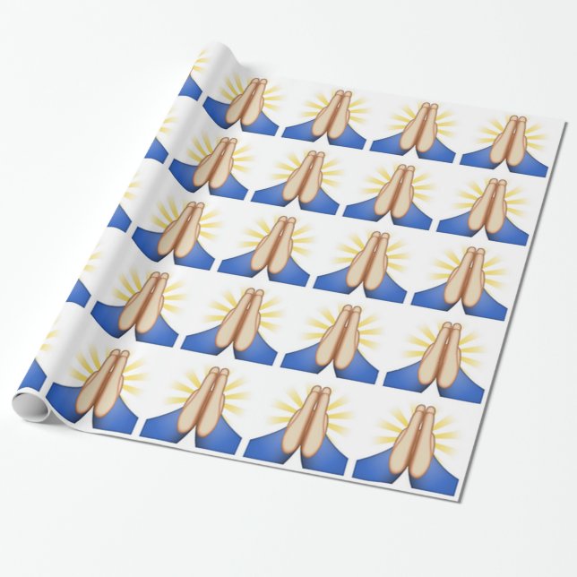 Papel De Regalo emoji de oración (Desenrollado)