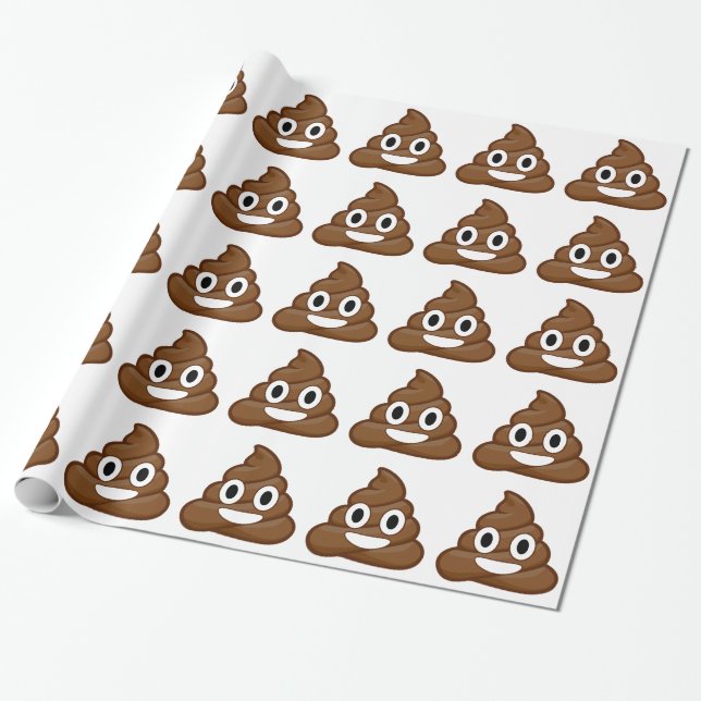 Papel De Regalo emoji de poop (Desenrollado)