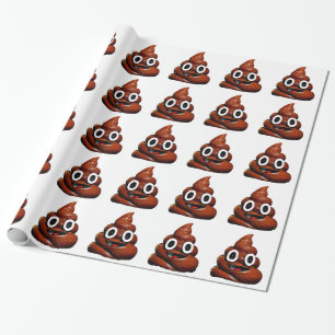 Papel De Regalo emoji de poop graciosa