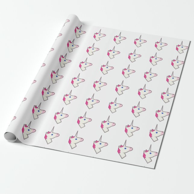 Papel De Regalo emoji de unicornio (Desenrollado)