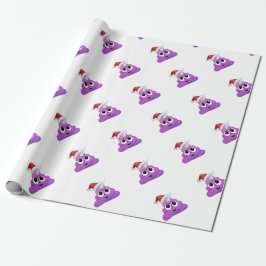 Papel De Regalo Emoji del impulso del unicornio del navidad