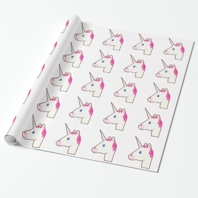 Papel De Regalo Emoji del unicornio (Desenrollado)