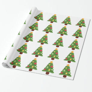 Papel De Regalo emojis de árboles de navidad