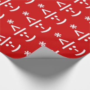 Papel De Regalo Emoticono de Duende de Navidad Arte de Texto ASCII