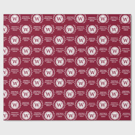 Papel De Regalo Empaque de regalo con monograma comercial elegante