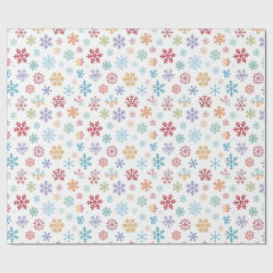 Papel De Regalo Empaquetado de copos de nieve de diferentes colore