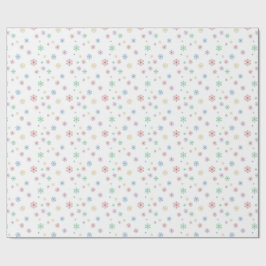 Papel De Regalo Empaquetado de copos de nieve de Navidad minimalis