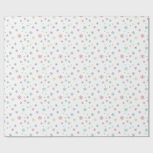 Papel De Regalo Empaquetado de copos de nieve de Navidad minimalis