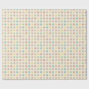 Papel De Regalo Empaquetado Temático de Copos de Nieve de Navidad